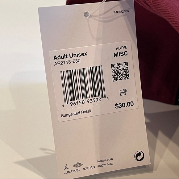 NWT Jordan Pro Jumpman Snapback Hat Mens Cherrywood Red Black - Picture 11 of 12